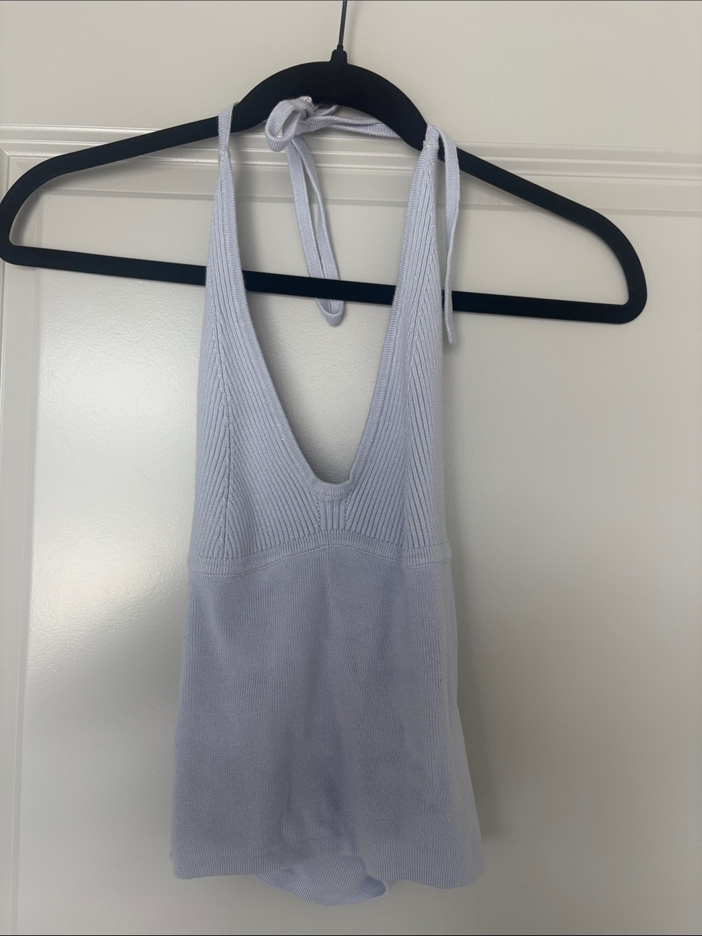 Garage Light blue Halter Knit Tank Top